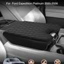 Shademax Custom for 2026 2025 Ford Expedition Platinum Center Console Cover Armrest Cover for Expedition Accessories Armrest Cushion Pad Leather Middle Console Cover Seat Box Protector Anti-Scratch