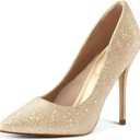 mysoft Women's High Heels Pumps Closed Pointed Toe Stiletto 4IN Heels Dress Wedding Shoes (6.5)
