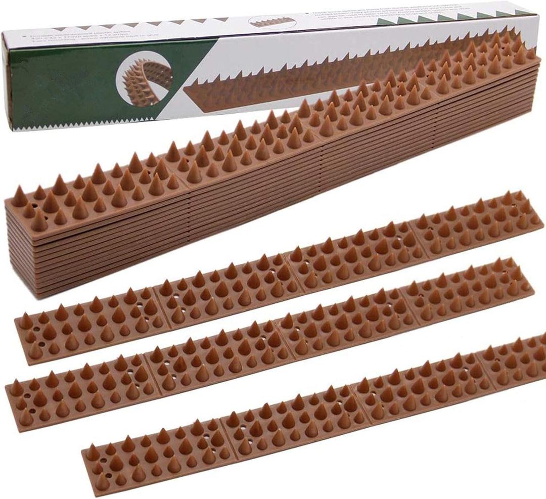 Hausse 16.5ft Bird Spikes, Squirrel Small Birds Pigeons Repellent Spikes for Outdoor, Wall, Fence (Set of 12)