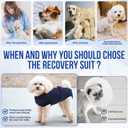 Lukovee Recovery Suit for Dogs, Zipper On Recovery Suit for Female Male Dog, Onesie Abdominal Wounds Cone E-Collar Alternative Prevent Licking Spay Recovery Suit (XL, DBL)
