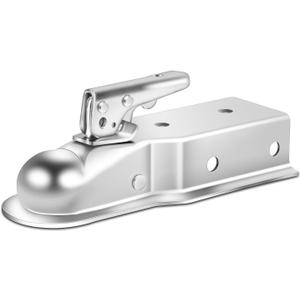 METOWARE Straight Trailer Coupler for 3" Channel, 2" Ball Trailer Tongue Coupler 3,500LBS