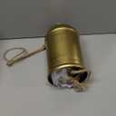 Set of 3 Christmas Bells for Decoration, 8in-6in-4in Cow Bells with Jute Hanging Rope, Metal Vintage Hanging Bells for Christmas Decor Wreath Garland Tree Doors Windows Rustic Home (Large)