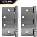 3 Pack - 4.5'' x 4.5'' Commercial Grade Ball Bearing Door Hinge, Non-Removable Pin, UL Listed & 3 Hour Fire Rated, Full Mortise, JS-5BB1 (Satin Chrome)