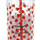 Plastic Sipper & Straw. Strawberry Edition