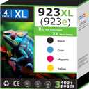 923e 923XL Ink Cartridges Replacement for HP 923e Ink Cartridges Combo Pack, Compatible with HP Printer OfficeJet Pro 8125e 8130e 9120e 9125e, 923 Black and 923 Colors, Updated with V19.8.1 (4 Pack)