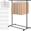 Cabinet Door Painting Hanger, Mobile Paint Drying Rack for Kitchen Cabinet Doors, Trim & Panels with 12 Metal Wire Hangers and 60 Screw Hooks