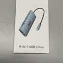 Acer USB C Hub with 4k HDMI, 9-in-1 USB C to Ethernet Adapter, 5Gbps USBA 3.0 Docking Station, VGA Splitter, SD Card Reader, PD 100W Charging for MacBook, Acer, Laptops, Surface and More