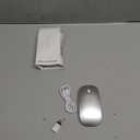 Vxeei Wireless Mouse for Laptop, Bluetooth Mouse for MacBook Pro/Air/Mac/iPad/Chromebook/Computer -Rechargeale Dual Mode(USB 2.4Ghz + Bluetooth 5.2) Silent Cordless Mice with USB C Adapter,Silver