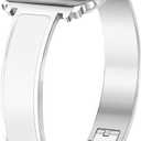 Silver Slim Watch Bands for Women Compatible with Apple Watch 38mm 40mm 41mm 42mm (S10/11) Jewelry Dressy Bracelet Metal Strap Adjustable for iWatch Series 11/10/9/8/7/6/5/4/SE 3/2/1