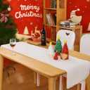 Table Runner, White Faux Fur Christmas Dinning Table Decoration for Winter Home Holiday Party, Dresser, Birthday, Xmas, Thanksgiving, Wedding Table Decor Runners (11.8x70.8 inch)