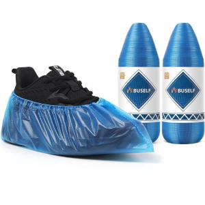 Disposable Shoe Covers, Non-Slip, Waterproof Booties  Compact Roll Design for Easy Storage, Fits Up to US Women 13 & Men 11, Perfect for Indoor Use, Real Estate Showings, Home Cleaning, etc (200 Pcs) (Blue)