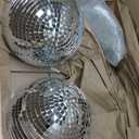 Alytimes Mirror Disco Ball - 8-Inch Cool and Fun Silver Hanging Party Disco Ball –Big Party Decorations, Party Design