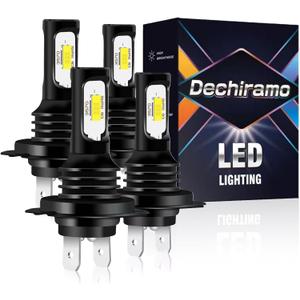 Compatible For Volkswagen Jett(2005-2018) Hi/Lo Beam,6500K White Plug and Play,h7 high beam and low beam,fog light bulbs(Pack of 4)