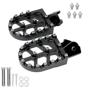 Upgraded Dirt Bike Foot Pegs Compatible with Surron Sur Ron LBX E-Ride Pro S SS SR 2.0 3.0 Talaria 79Bike Falcon GT Throne SRPNT Parts Left and Right Electric Dirtbike Pegs Ebike Footrest Black
