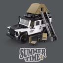 dOMOb OffRoad Camping SUV Car Building Kit – 676 pcs Building Blocks Set w/Container Display Box – Modular Scale 1:32 Model – Bricks Toy for Kids & Adults 8+ – for Boys, Hobbyist, Collector