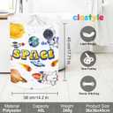 Clastyle Cosmic Space Planet Laundry Basket Star Kids Clothes Book Storage Basket Gift Toy Box for Bedroom Decor,Rocket,36x45 cm