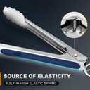 Tongs For Cooking - Heat Resistant 600 Degrees Stainless Steel Kitchen Tong, Heavy Duty Metal Locking Tongs - For Food,Salad, grilling, BBQ 7",9" & 12 inch, set of 3 Dishwasher Safe Blue