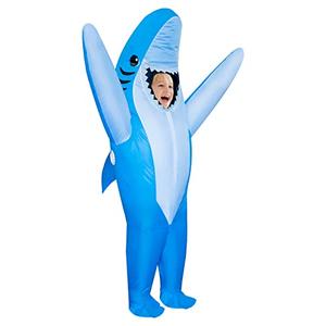Stegosaurus Inflatable Shark Costume Kids, Halloween Shark Inflatable Costumes Funny Blow up Costume for Boys Girls