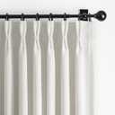 Beige White Blackout Small Kitchen Window Curtains 45 Inch Length 2 Panel Set, Memory Trained Pinch Pleated Thermal Double Layer Linen Curtain Soundproof Light Blocking Decorative Drapes with Back Tab