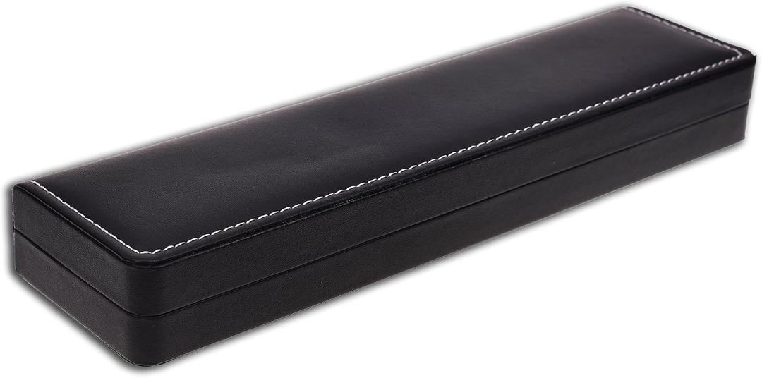 BLUECELL Black PU Leather Rectangle Bracelet Watch Gift Box Case