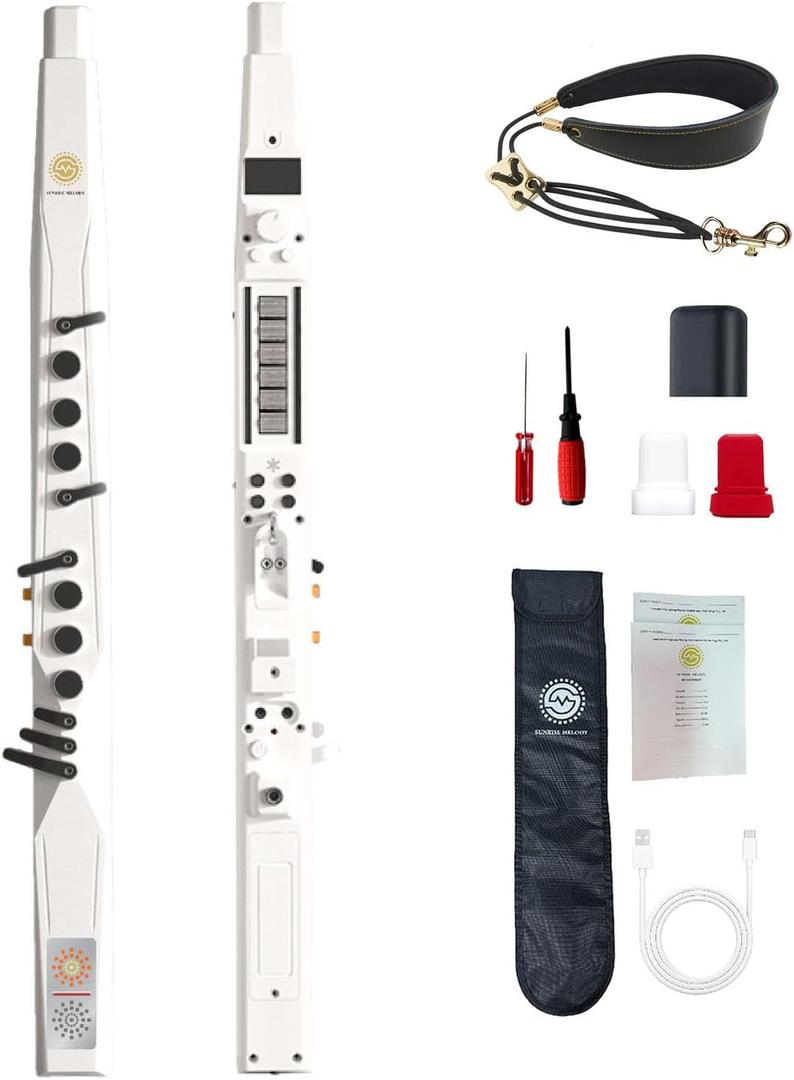 MK EWI, Performance-grade Electronic Wind Instrument, Wind Synth With Bulit in OTG Recording, Rechargeable, 68 Sounds, 5W High-power Cavity Speaker, For Professionals