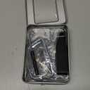 SANRILY PU Leather 3/4/5/6 Button Smart Key Fob Cover - Fit for Buick Envision Avenir & Chevy Suburban Tahoe - GMC Yukon Denali Sierra Silverado Keyless with Keychain - Silver-Black