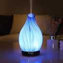 INRORANS Art Glass Essential Oil Diffuser - 160ml Ultrasonic Aromatherapy Diffuser with 7-Color LED Night Light, Intermittent Mist, Auto Shut-Off, and Timer for Office, Home, Yoga - Soul Dancer Style