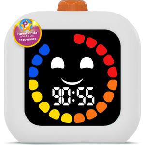 Digital Visual Timer for Kids - Rechargeable, Silent Count Up/Down for Calmer Routines - 99 Min Countdown Kids Timer for Classroom, Home & Therapy - Builds Focus & Independence (White)