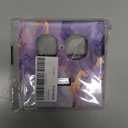Decorative Light Switch Cover Plate Purple Gold Marble 2 Gang Outlet Covers 1 Toggle 1 Duplex Wall Plate Electrical Switch Plate Covers for Bathroom Bedroom Decor