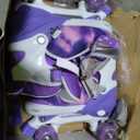 Gonex Roller Skates for Girls Kids Boys Women with All Light Up Wheels，Adjustable Rollerskates for Beginners Toddler Youth, Gift for Indoor Outdoor (Large Size 4-7 Big Kids, Purple)