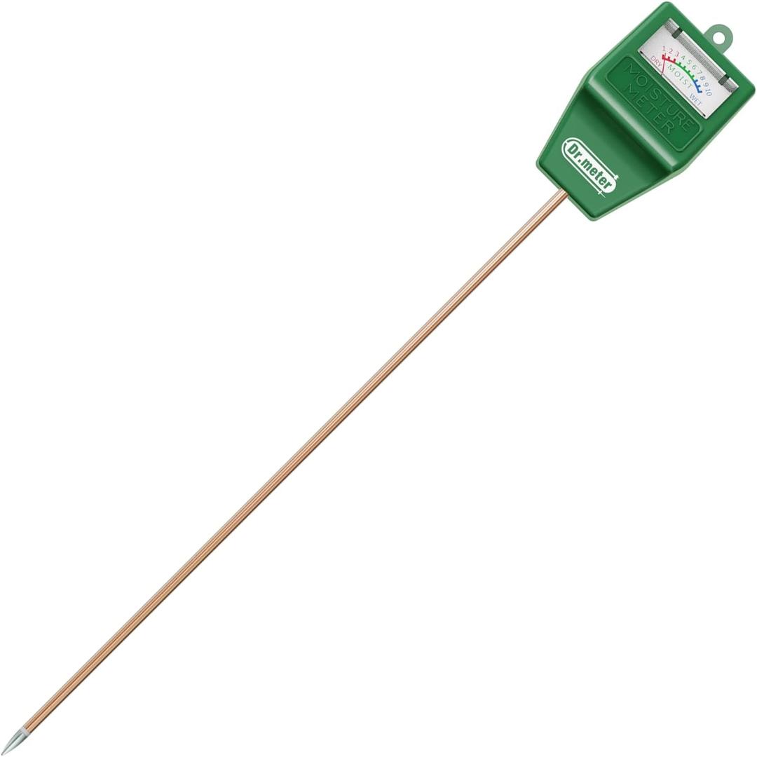 Dr.meter Soil Moisture Meter Tester for Plants, Long Probe Hygrometer Moisture Sensor for Houseplants Indoor Outdoor Garden Lawn Use - Plant Water Gauge Test Kit - No Battery Needed - Gardening Gifts