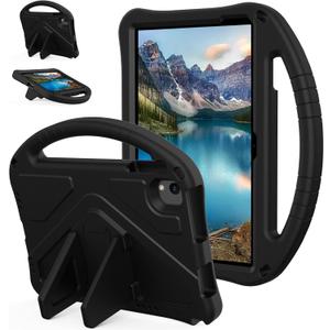 for Urao C107 10.1 inch Tablet Case 2024, Kids EVA Shockproof Cover with Handle Kickstand for Urao Android Tablet 10.1'' (Black)