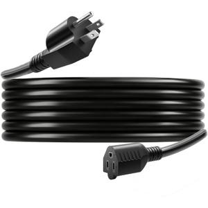 14AWG Heavy-Duty Power Extension Cord - 16 Ft (NEMA 5-15P to NEMA 5-15R) Suitable for Replacing Heavy-Duty 3-Prong AC Power Cords for Various Appliances.