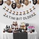 Martini Party Decoration Gold Brown Glitter A Tini Bit Older Banner Cake Topper Balloons, Martini Party Theme Banners Latex Balloons Cupcake Toppers for Children and Adults Birthday Party Decorations
