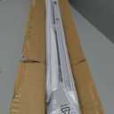 UNISHADES no Drill Cordless Roman Shades for Windows, 38" W × 64" H - 100% Blackout - Linen - Mist White