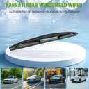 3 x PARRATI® Rear Windshield Wiper Replacement for Honda HRV 2016-2022 | 10 Inch Back Wiper Blade, Quiet and Smooth Wiping, Tool-Free Easy Installation for Better Driving Visibility