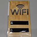 WIFI Sign, Solid Wood Table or Wall WIFI Password Sign for Home Guest Room Business, Magnet Aesthetic Primitive Rewrite WIFI Board Decor for Airbnb (Raw Pine Wood)
