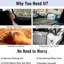 2 x Car Door Edge Guards Black 32.8ft (10m), Car Door Protector Rubber Edge Trim Fits Most Vehicle, No Glue, U-Shaped, Built-in Metal Clips, Easy to Cut