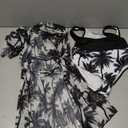 AIDEAONE 5-16T Girls Bathing Suit 3 Piece Swimsuit Drawstring Quick Dry Tankini with Cover Ups