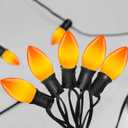 Orange LED Outdoor Halloween Lights, 25FT Halloween Decorations with 25 C9 LED Bulbs, Connectable String Light Plug in for Garden Patio Party Haunted House Ghost Holiday Decor