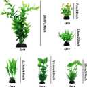 PietyPet Fish Tank Accessories Green Plants, 10pcs Green Fish Tank Decorations, Aquarium Decor Plastic Plants