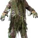 Spooktacular Creations Swamp Deluxe Skeleton Living Dead Zombie Costume for Halloween Kids Monster Role-Playing Size M