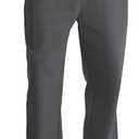 LETAOTAO Mens Elastic Waist Pants - Relaxed Fit Stretch Waistband Pull On Cotton Twill Casual Pants for Seniors (40W x 28L, Dark Grey)