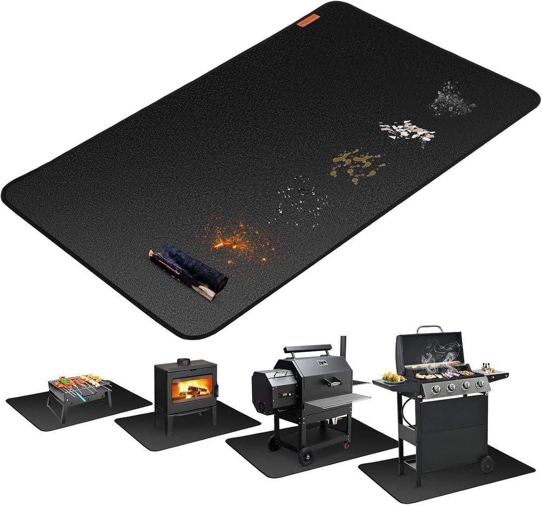 48 x 30 inch Under Grill Mats for Outdoor, Fireproof BBQ pad Beneath Grill, Grill Pads for Outdoor Grill