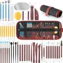 48PCS Pottery Tools Kit for Sculpting, Clay Carving Tools, Ceramic Tools for Polymer Clay, Modeling, Trimming, Molding, Shaping, Pottery Kiln, Arts Crafts Supplies, Adults, Students, Beginners, Pros
