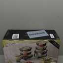 10-Pack Glass Food Storage Containers with Tempered Lids  Borosilicate, Airtight, Oven-Safe (-4F~950F), BPA-Free, 4.4 & 1.6 Cup, Leak-Proof, Dishwasher Safe (Gray)