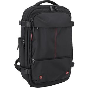 Vacuum Backpack Travel, Expandable Air Compression System, Airback Vacpack Backpack TSA Lock Water Resistant Carry-On Luggage Black with Air Pump