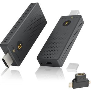 Wireless HDMI Transmitter and Receiver 4K, FAIRBEE Wireless Hdmi True UHD 4K Input & 4K Output, Plug & Play, 98ft Range, Dual Band 2.4G/5G, for Laptop/PC/TV Box to HDTV/Projector, No App Needed