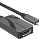 SABRENT 8K USB Type-C to HDMI Adapter - 8K@30Hz & 4K@120Hz, HDR10/Dolby Vision, VRR & FreeSync, Compatible with Laptops, Tablets, Smartphones, Portable Gaming Systems, Aluminum Design (DA-CH8K)