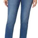 Angels Forever Young Women's Jeanie Lift Mid-Rise Straight Ankle Jeans (Blue) 6